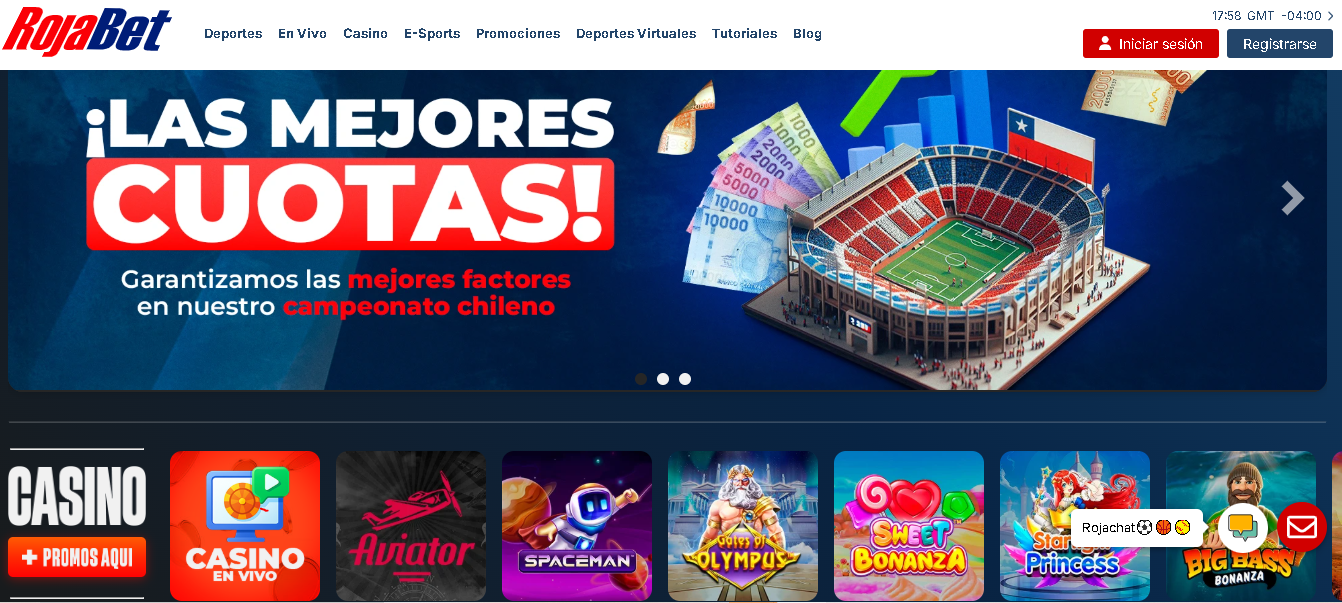 Rojabet es un sitio de apuesta online con enfoque al usuario chileno.