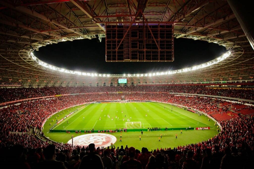 Estadio. Internacional contra Palmeiras