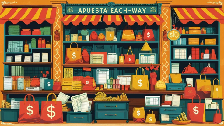 Tienda con bolsos de dinero