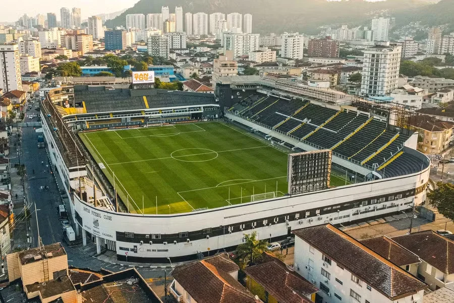 Estadio. Santos contra Bragantino