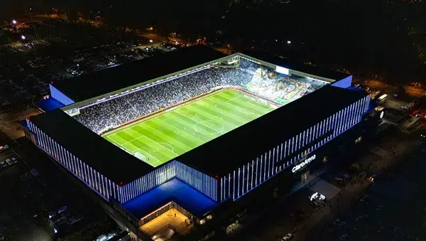Estadio. Universidad Católica contra Cruzeiro