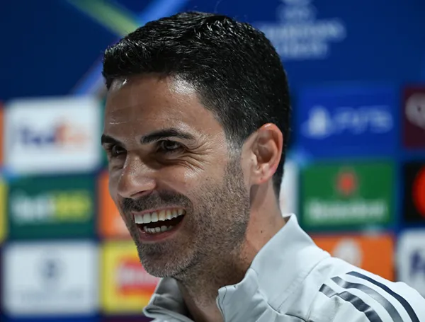 Mike Arteta en la conferencia de prensa previa a la Semifinal de la Champions League.