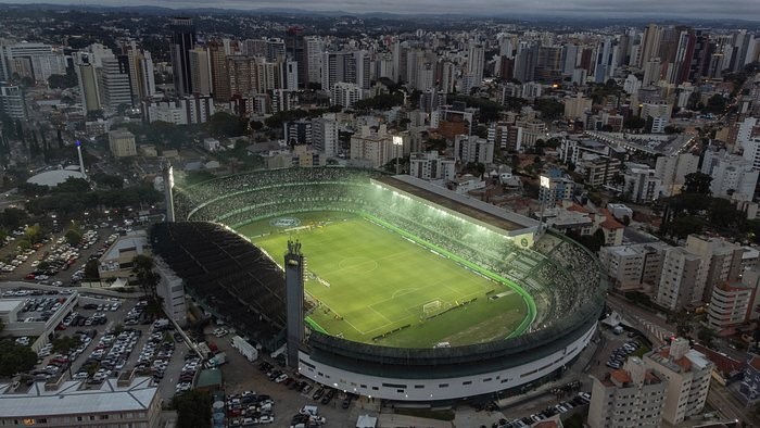 Estadio. Coritiba contra Bragantino