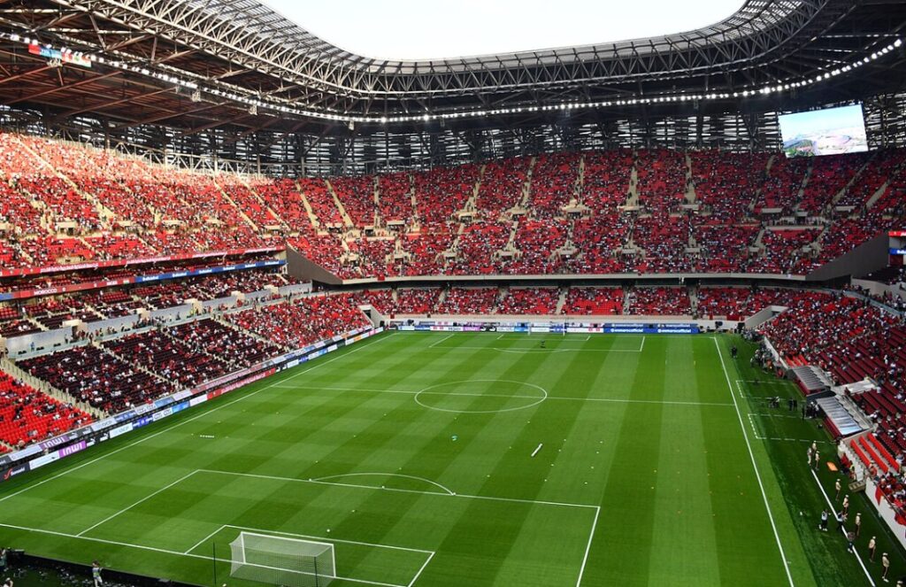 Estadio. Senegal contra Marruecos