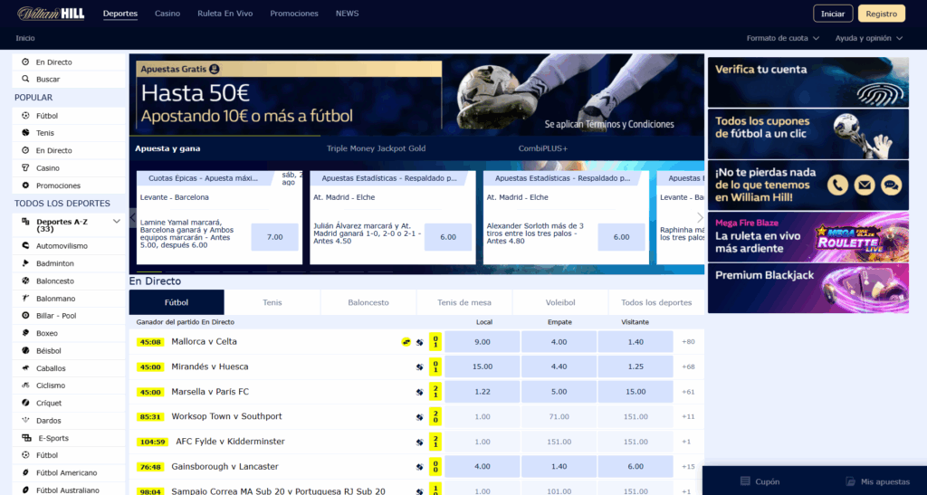 William Hill España.