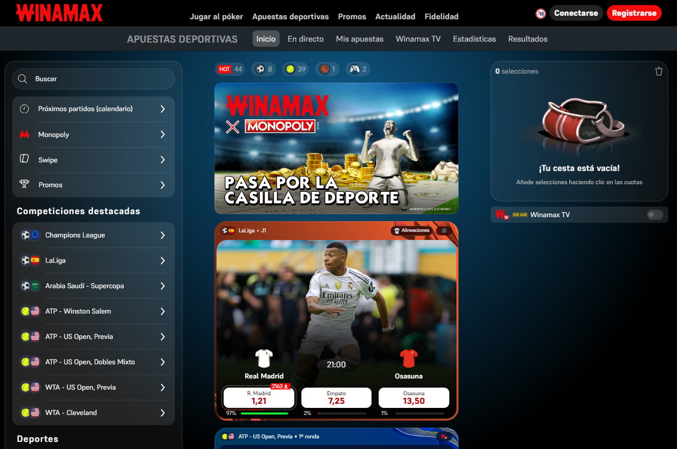 Winamax - Uno de los mejores bonos de bienvenida