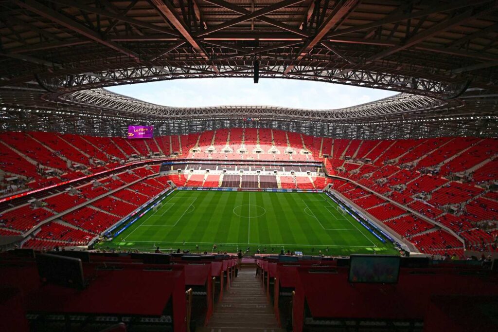 Estadio. Camerún contra Marruecos