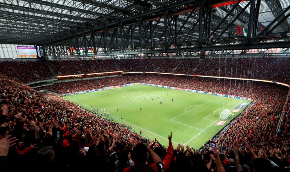 Estadio. Athletico Paranaense contra Corinthians