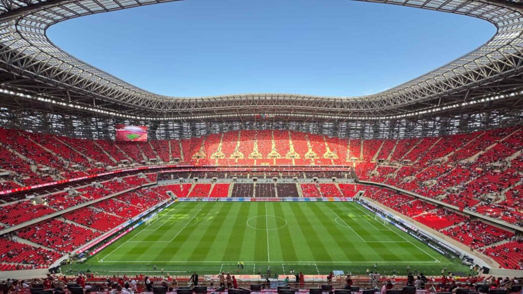 Estadio. Zambia contra Marruecos