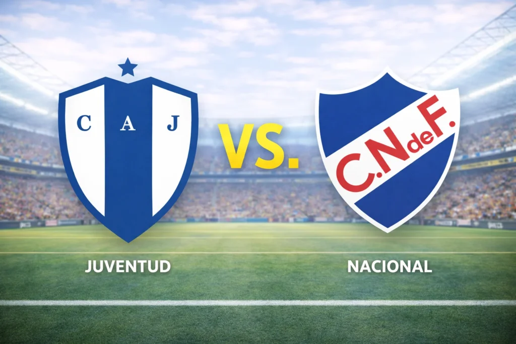 Juventud contra Nacional –Liga Uruguaya Apertura 2026– 8 de Marzo (17:00 hora local)