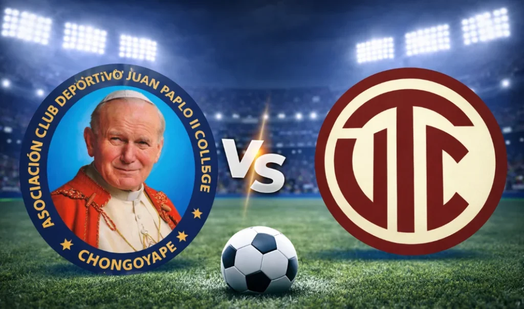 escudos Juan Pablo II contra UTC Cajamarca - Liga 1, 5 de abril de 2026, 17:30h