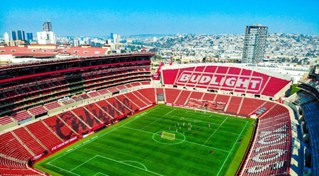 Estadio. Tijuana contra América