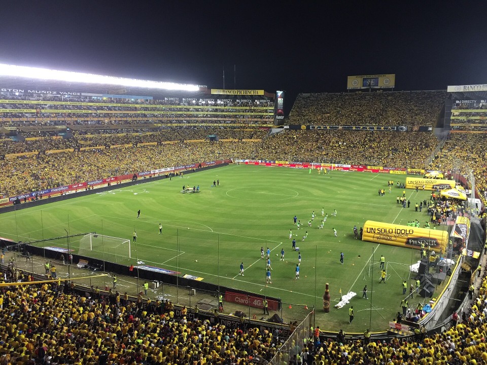 Estadio. Barcelona SC contra Leones del Norte
