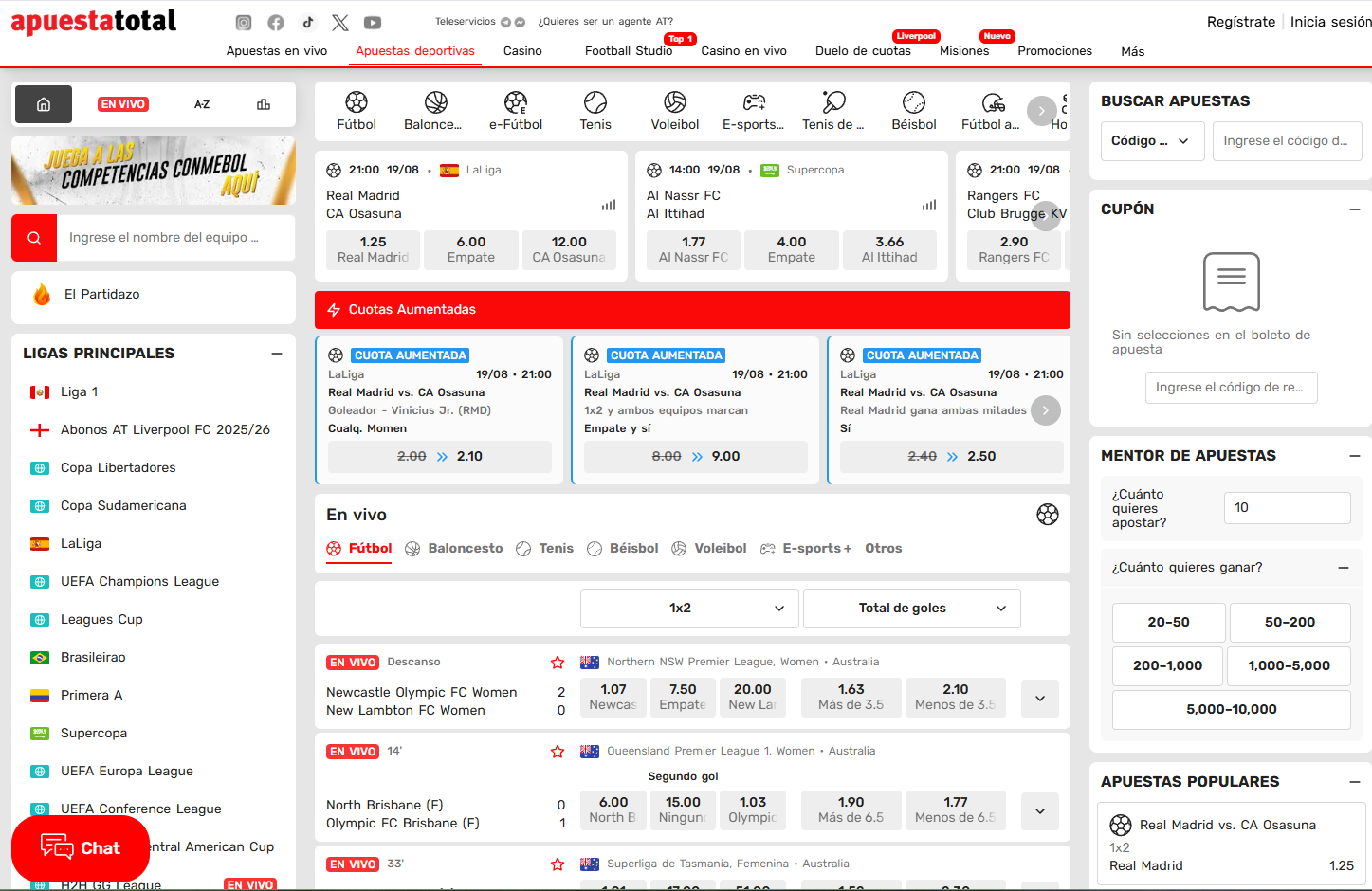 Portada Apuestatotal Perú