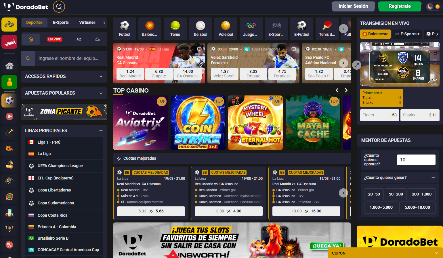 Portada Doradobet Perú