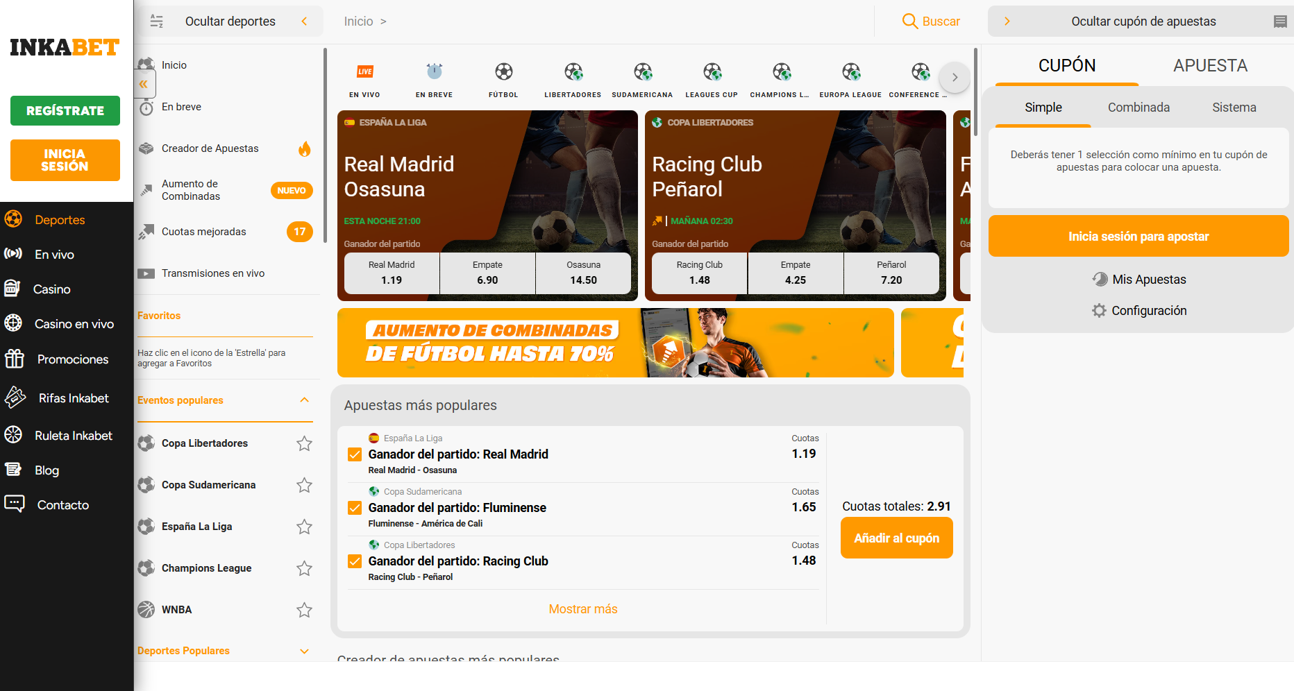 Portada Inkabet Perú