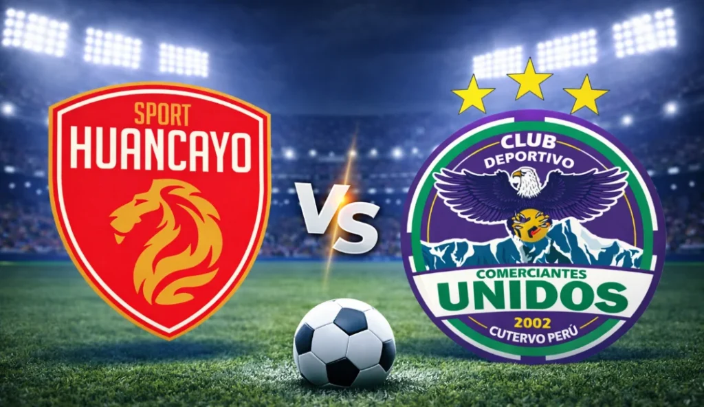 Escudos Huancayo Comerciantes Unidos - Sport Huancayo contra Comerciantes Unidos - Liga 1 Perú - 5 de abril, 16:15h