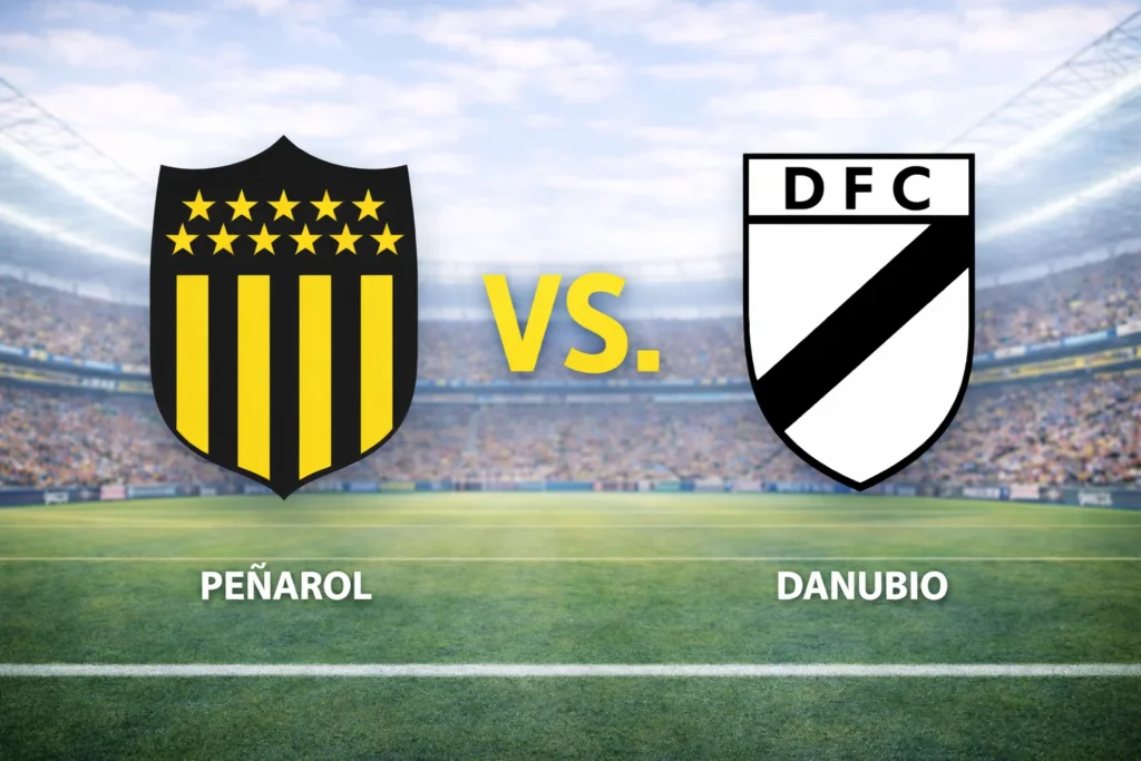 Peñarol contra Danubio –Liga Uruguaya Apertura 2026– 7 de Marzo (20:30 hora local)